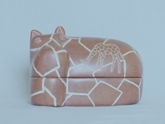 Schmuckkästchen Nilpferd aus Speckstein (H ± 8 B ± 6 L ± 12 cm)